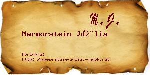 Marmorstein Júlia névjegykártya